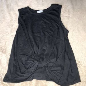 Black Knotted Tank Top. Youth Size: Large